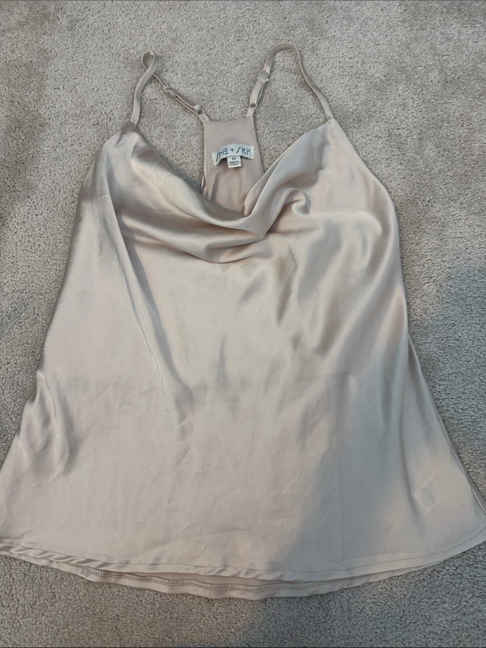 She + Sky M satin camisole
